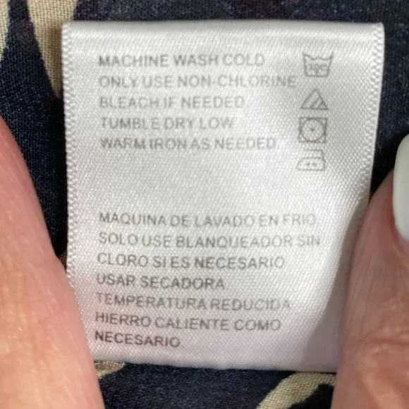 Bila Womens Sheer Sleeveless Print Top with Back Overlay Size M Bohemian Artsy - Picture 6 of 9